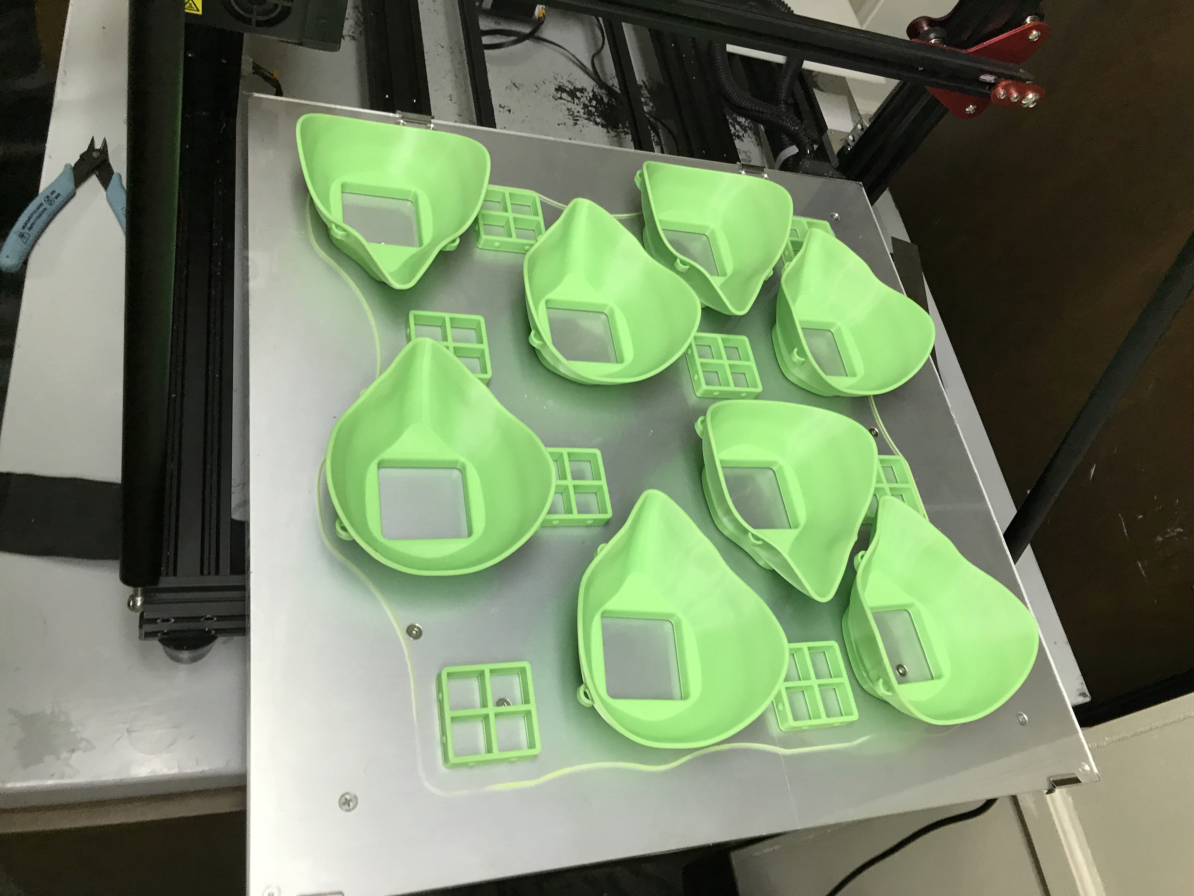 Masks being printed