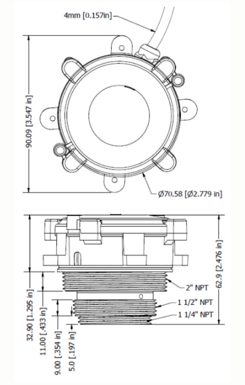 871 Sensor Dimension B