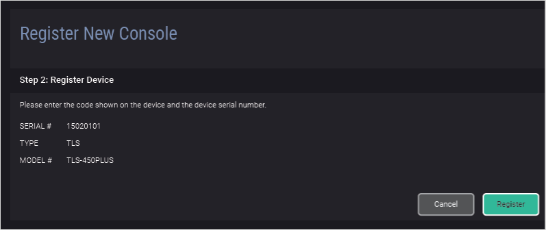 Register Console 2
